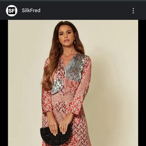 satin twist front maxi dress - Picture 6 of 6